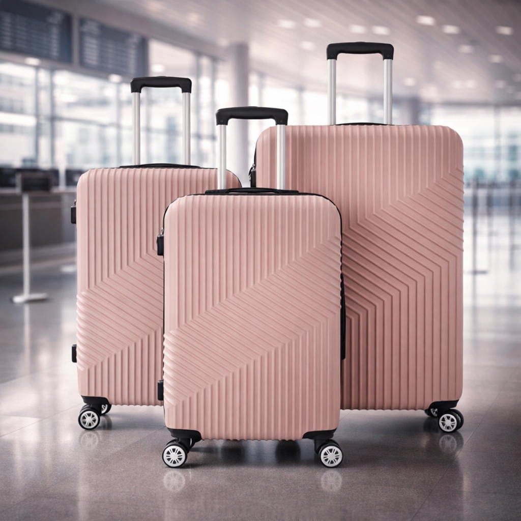 Conjunto Malas de Viagem P M G Rígidas ABS 360° Cadeado Integrado em Oferta na Shopee