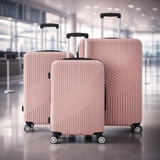 Conjunto Malas de Viagem P M G Rígidas ABS 360° Cadeado Integrado em Oferta na Shopee