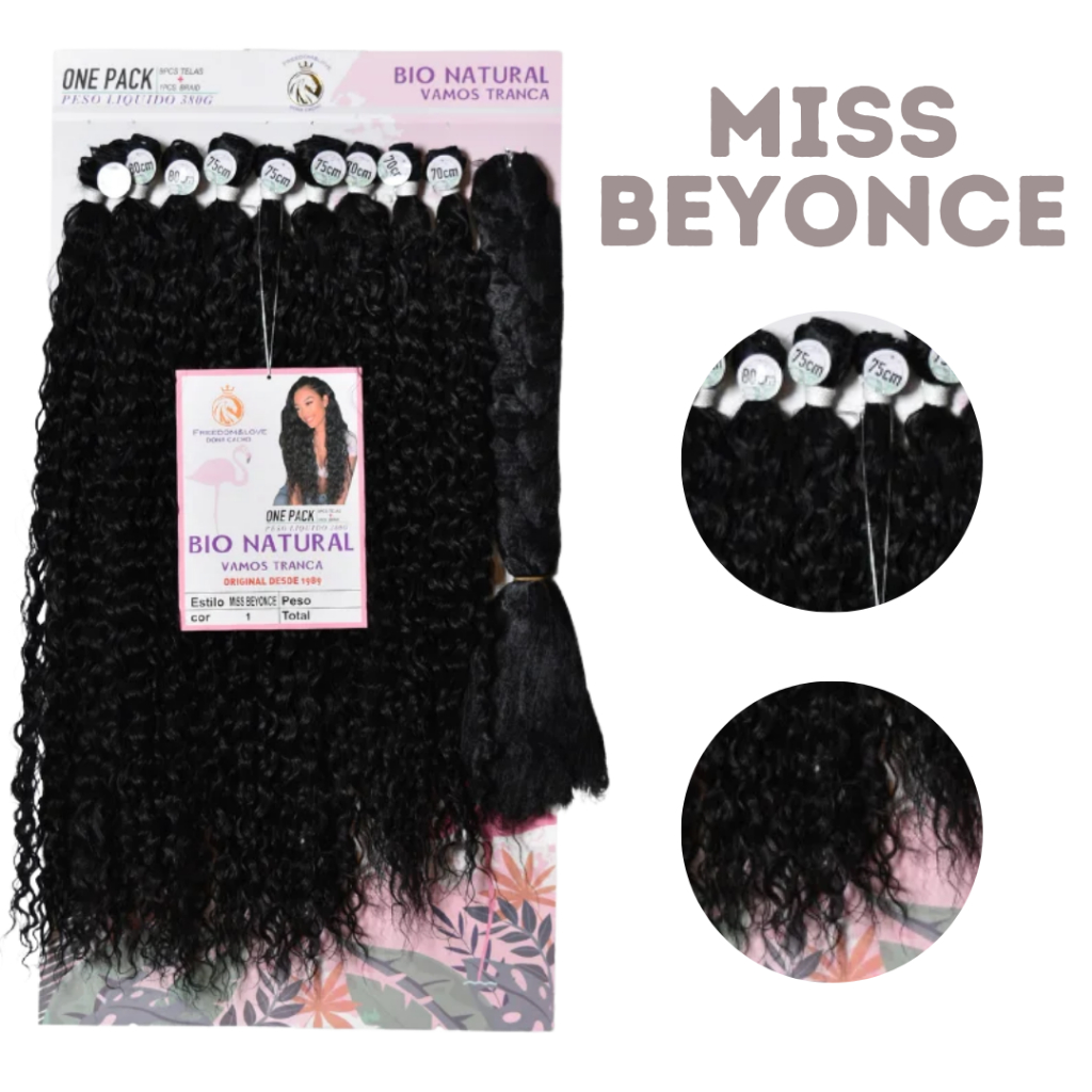 Cabelo Cacheado Freedom&Love Bio Natural Modelo Miss Pink 380g 85cm Jumbo Braid Melhor Preço - Miniatura 3