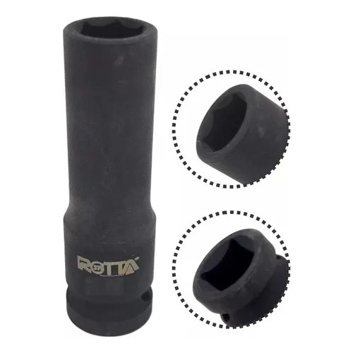 Soquete De Impacto Sextavado Longo 1/2 Pol X 13 Mm em Oferta na Shopee