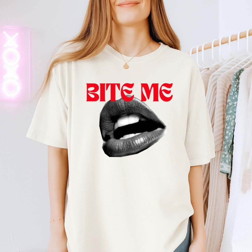 Camiseta Bite Me Música Pop Internacional Blusa 100% Algodão Estampada Fã