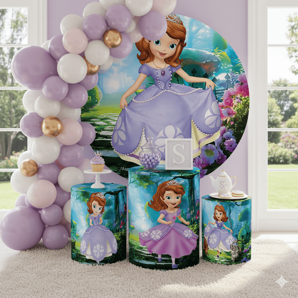 Kit Capas Princesinha S0f!a Clássica do Castelo Real Design Mágico Alta Qualidade e Visual Encantado