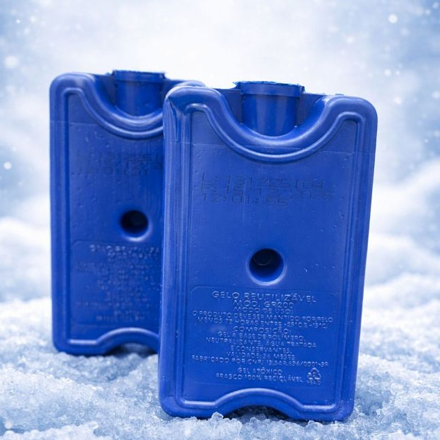 KIT 02 Unidades Gelo Artificial GeloTech Original Reutilizável Rígido 200 Ml em Oferta na Shopee