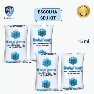 KIT GELO EM GEL FLEXÍVEL 15ML REUTILIZÁVEL GELOTECH SACHE ORIGINAL - PARA COOLER; CAIXA TÉRMICA em Oferta na Shopee