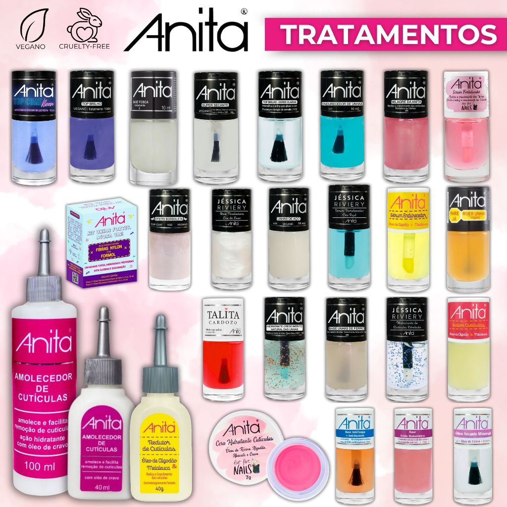 Base Anita Tratamento Unhas Fortalecedor Cera Hidratante Serum Agora Vai Escolha