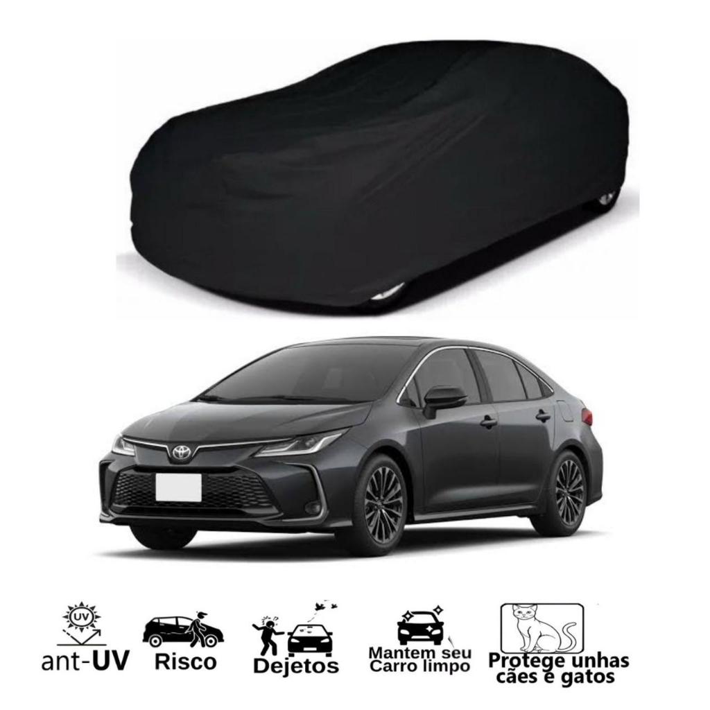 Capa de Cobrir Couro Ecologico 100% Forrada impermeavel Toyota Corolla Novo anti-Gatos/anti-poeiras/anti-chuvas/proteção