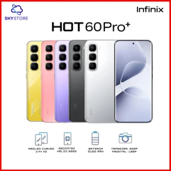 Infinix Hot 60 Pro+ 4G Tela curva 256GB+8GB RAM, Processador MediaTek Helio G200, Câmera 50MP, Versão Global