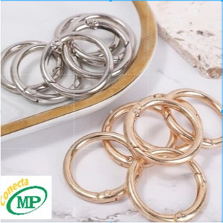 Kit 25 Argolas Premium Articuladas Mosquetão 27MM para Bolsas e Chaveiros em Oferta na Shopee