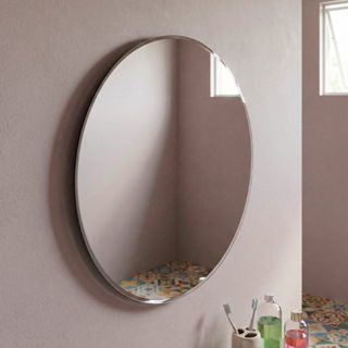 Espelho Decorativo 60cm com Redondo Lapidado Fita Dupla Face p/ Sala Quarto Banheiro em Oferta na Shopee