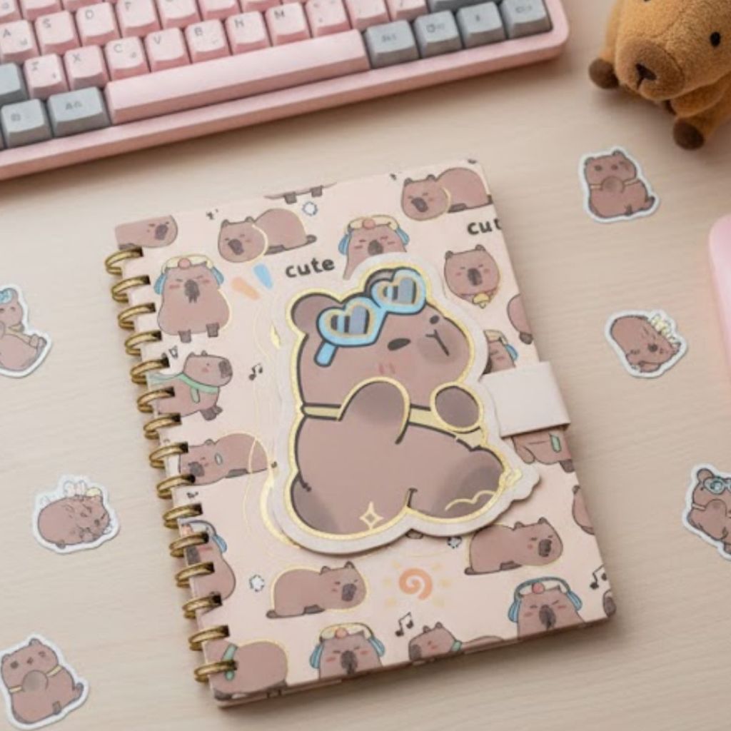 Kit Agenda (Planner)  + Caneta + Corretivo Capivara 3 Itens