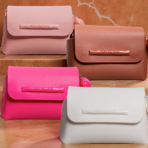 Bolsinha Feminina Suellen Pequena com Coração Clutch Porta Maquiagem xiilqd.