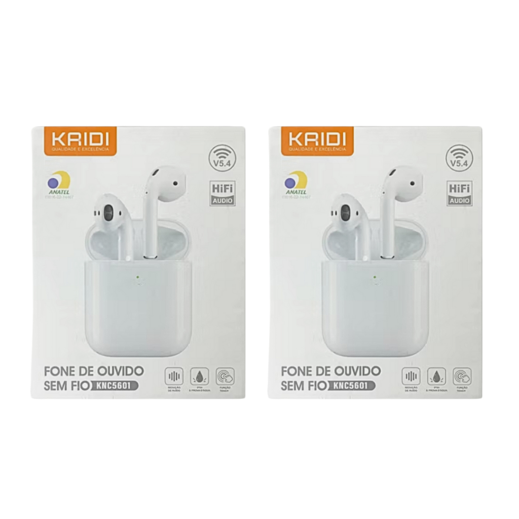 Super Fone ORIGINAL Kaidi KNC5601 De Ouvido Bluetooth 5.4 TWS Touch (TOCA 6H SEGUIDAS)