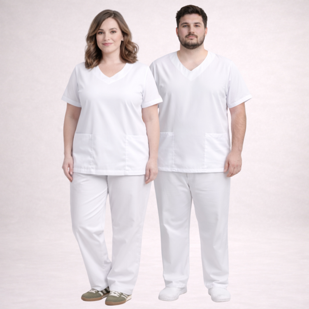 Conjunto Plus Size Unissex Pijama Cirúrgico Hospitalar Scrub Profissional Privativo Oxford Premium