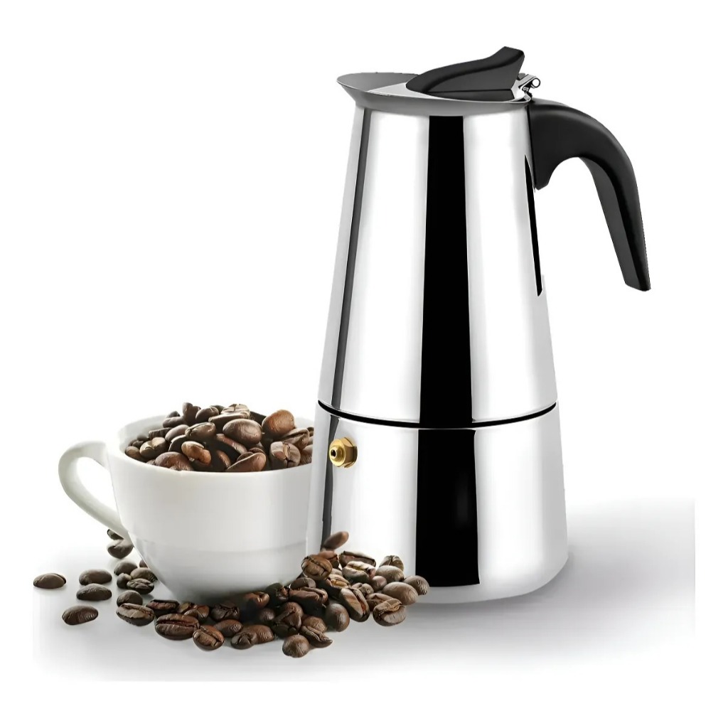 Cafeteira Italiana Aço Inox 12 Xicaras 600ml Café Expresso B807 em Oferta na Shopee