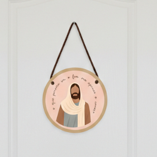 Placa Decorativa Fé no Lar Casa e Decoração MDF Porta Decorativo