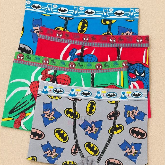 Kit 2 Cuecas Algodão Infantil Juvenil Boxer Conforto Respirável Menino Boy Kids Estampada e Lisas