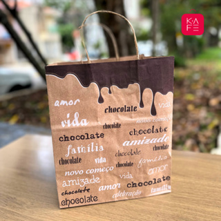 Sacola de Papel Kraft Delivery Feliz Páscoa 6598 23,5X17X28cm 10 unidades Kafe Embalagens em Oferta na Shopee