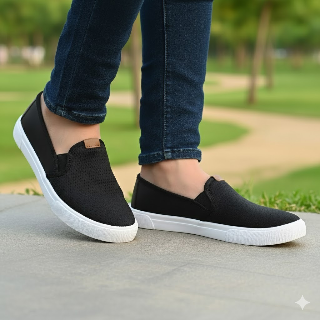 Tenis Moleca Original Slip On Iate Casual Feminino Preto Nude Branco Off S/ Cadarço Verão dia a dia