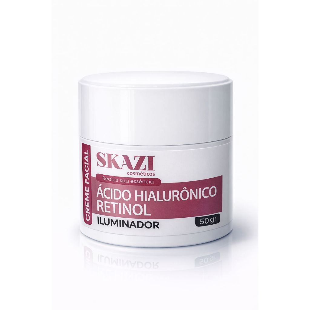 Creme Facial Iluminador SKAZI 50g | Hidratação + Glow Natural | Uso Diário em Oferta na Shopee