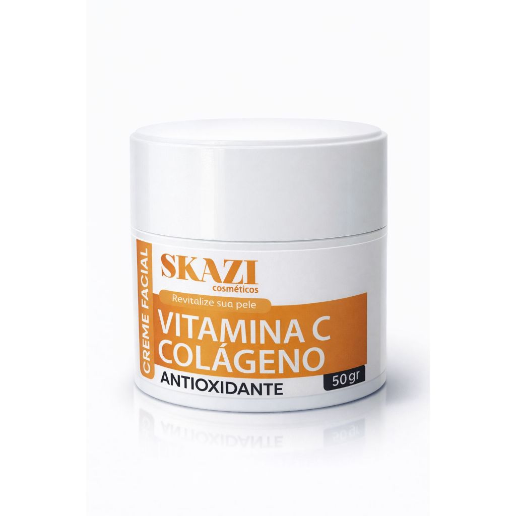 Creme Facial Vitamina C + Colágeno SKAZI 50g | Antioxidante | Firmeza e Luminosidade em Oferta na Shopee