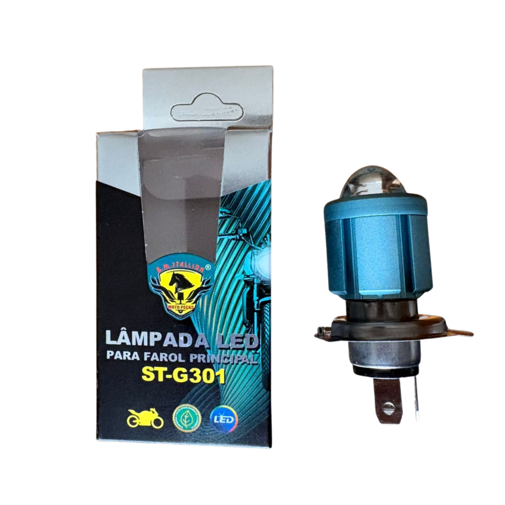 Lâmpada LED Moto ST-G301 Farol Principal Luz Branca Alta Potência em Oferta na Shopee