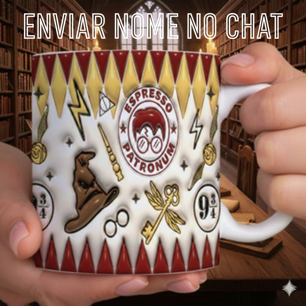 Caneca Xícara Personalizada ESPRESSO Harry Potter Efeito 3D Porcelana 325ml Presente harry potter em Oferta na Shopee