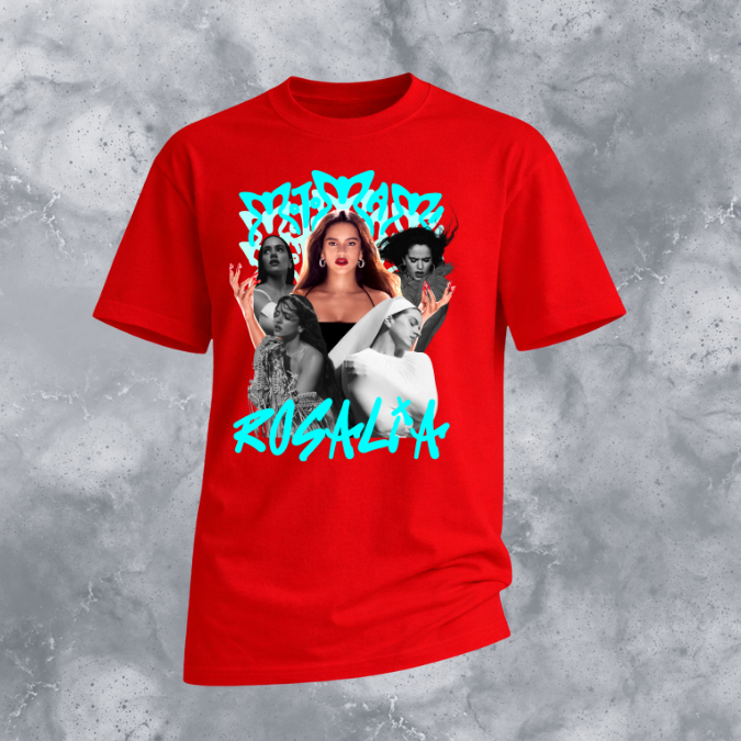 Camiseta Rosalía Inspired Style Cantora Espanhola Album Lux Internacional l 100% Algodão Unissex
