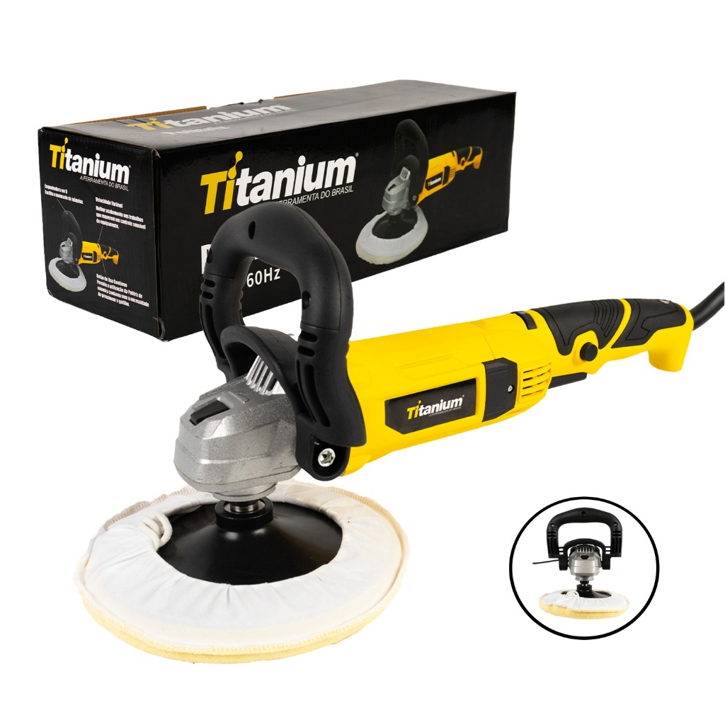 Politriz Profissional 180mm 1200W - 127V – Titanium Platina em Oferta na Shopee