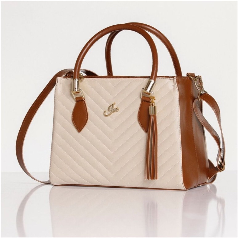 Bolsa Feminina Média DuoColor com Alça de Mão e Transversal Immateriale