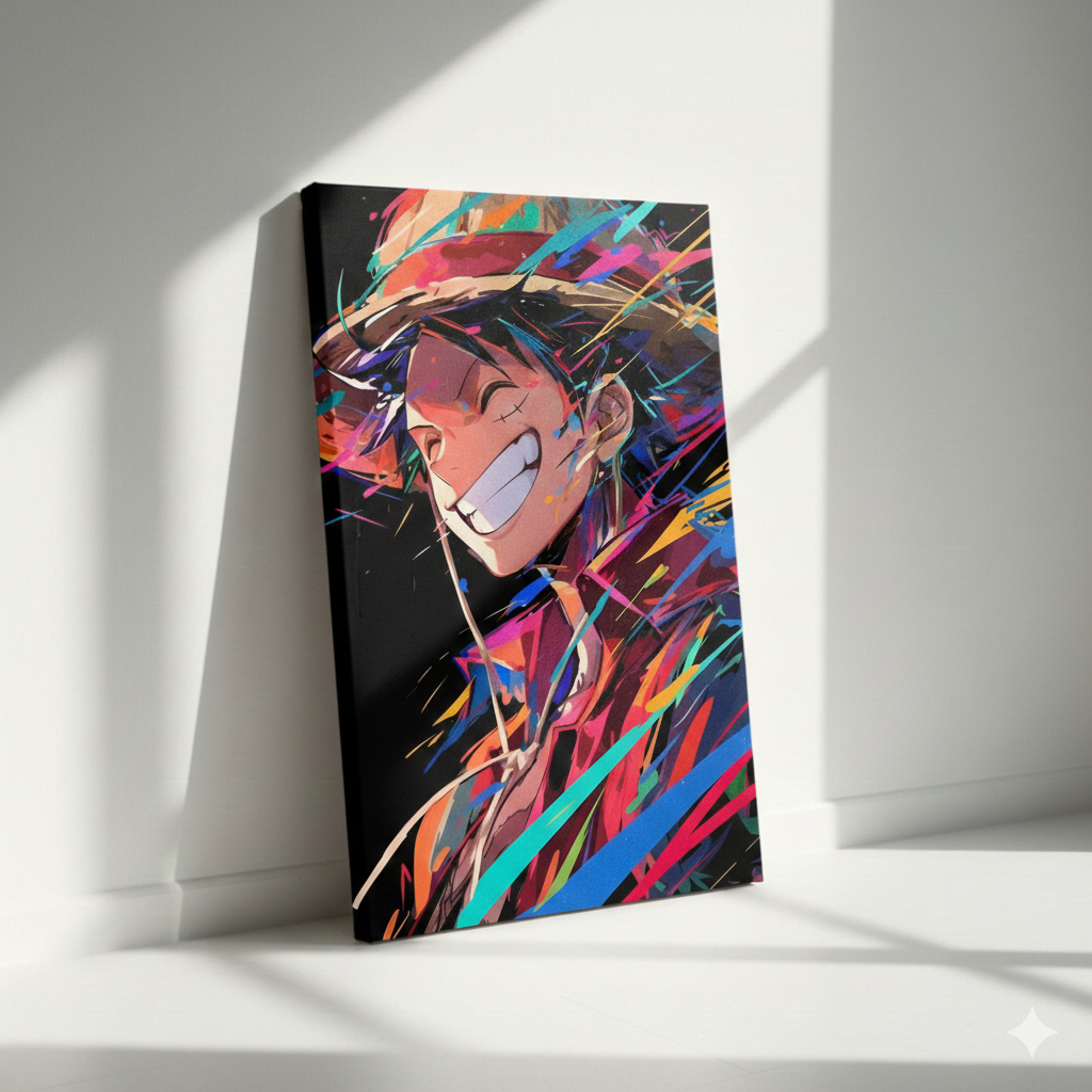 Quadro Moldura Decorativo Luffy pintura One Piece Anime Poster Sala Quarto 1 Peça em Oferta na Shopee