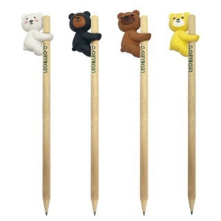 Kit 4 Lápis HB com Borracha de Ursinho cores sortidas - Leo&Leo em Oferta na Shopee