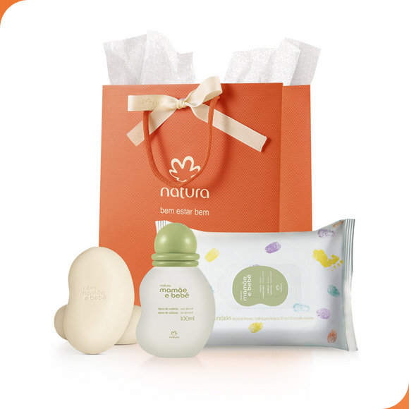Natura kit presente Mamãe Bebê - 3 produtos em Oferta na Shopee