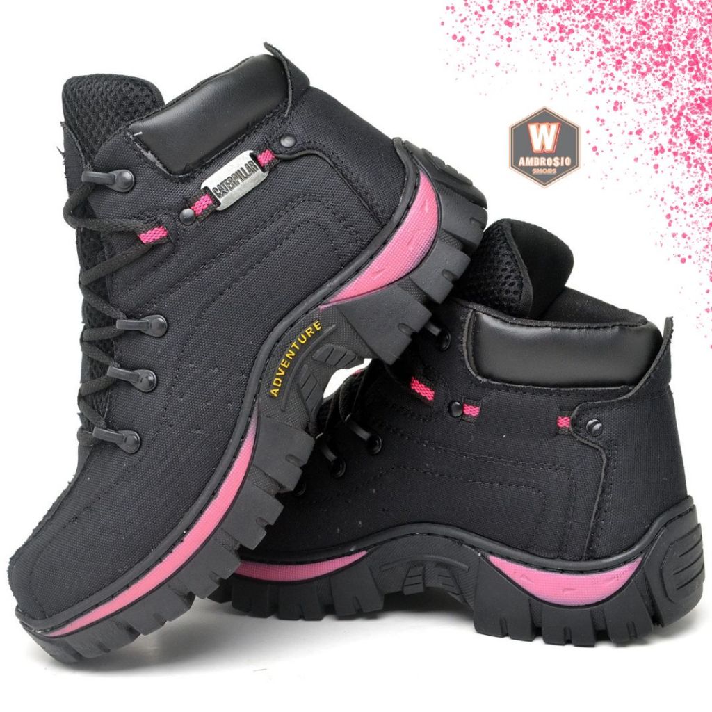 Coturno Feminino Bota Adventure Trilha Solado Borracha Colado e Costurado