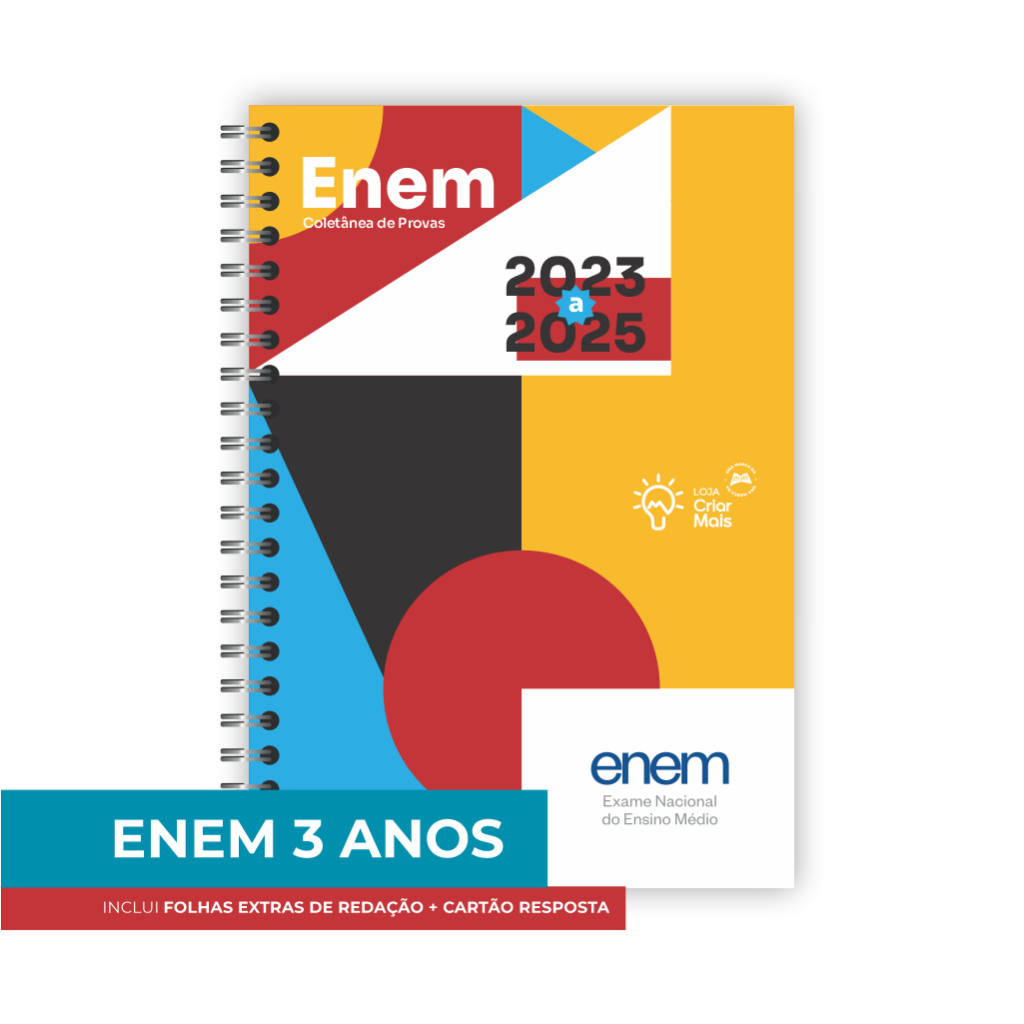 Apostila ENEM 2025 com 3 ANOS de Provas + Gabaritos + Folhas de Redação (Provas de 2023 a 2025) em Oferta na Shopee