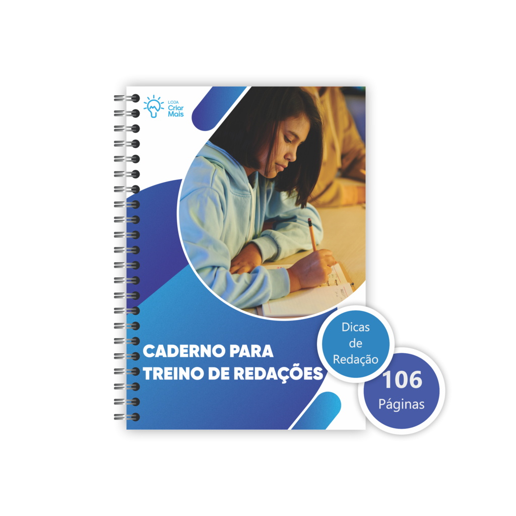 Caderno de Redações 100 Folhas de Treino para ENEM e Vestibular com dicas para fazer redação em Oferta na Shopee