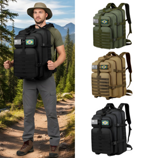 Mochila Tática 50 Litros Reforçada Impermeável Masculina Grande Camping em Oferta na Shopee