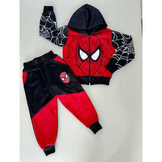 CONJUNTO DE INVERNO INFANTIL JUVENIL MENINO CASACO COM ZIPER E CALÇA COM ELÁSTICO HOMEM ARANHA SONIC BATMAN PROMOÇÃO em Oferta na Shopee