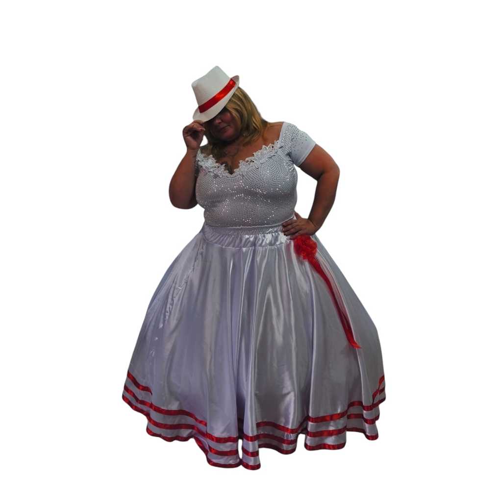 ROUPA COMPLETA MARIA NAVALHA SAIA BORY E CHAPÉU