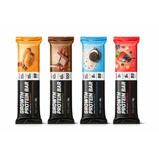 Barrinha de Proteína Growth Protein Bar | Sabores Sortidos Chocolate, Morango, Churros em Oferta na Shopee