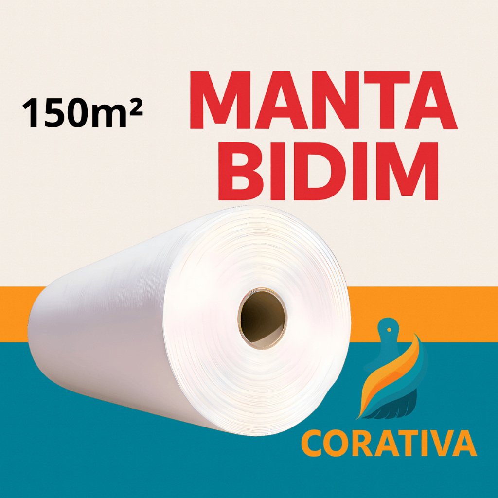 VP50 Bidim Manta 150m² Para Drenagem Solo Obra Impermeabilização Rolo Forte Geotextil VP50 Telhado
