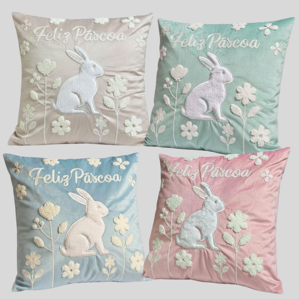 Capa de Almofada Bordada Páscoa 43x43cm Decorativas para Quarto Sala e Decoração em Oferta na Shopee