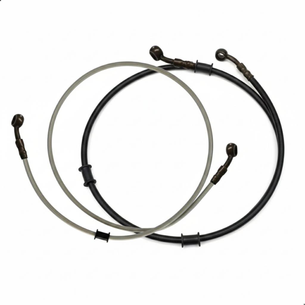 Flexível De Moto Malha De Aço Aeroquip Várias Medidas Cabo Flexível Reforçado Dianteiro Universal
