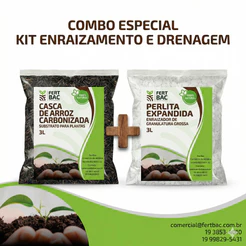Kit 6 Litros | Perlita Expandida 3L E Casca De Arroz Carbonizada 3L