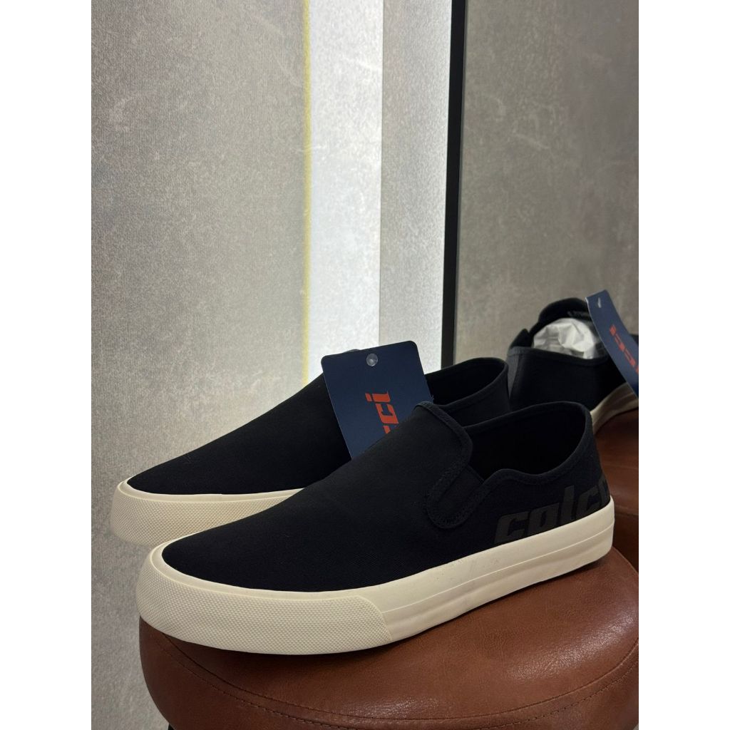 Tênis Colcci Slip On Masculino Preto Casual Sem Cadarço Confortável Solado Branco Urbano