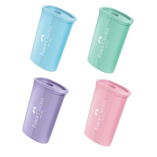 Apontador com Deposito Triangular Faber Castell Tons Pastel em Oferta na Shopee