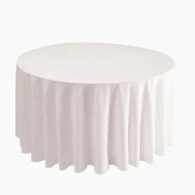 Kit 10 Toalhas De Mesa Redonda Branca Oxford 2,80 M Festa Buffet Decoração