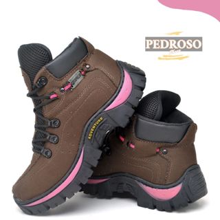 Bota Feminina Coturno Adventure Trilha Lona Reforçada em Oferta na Shopee