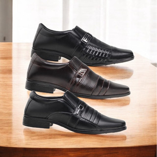 Kit 3 Pares Sapato Social Masculino Couro Legítimo - Modelos Exclusivos Premium
