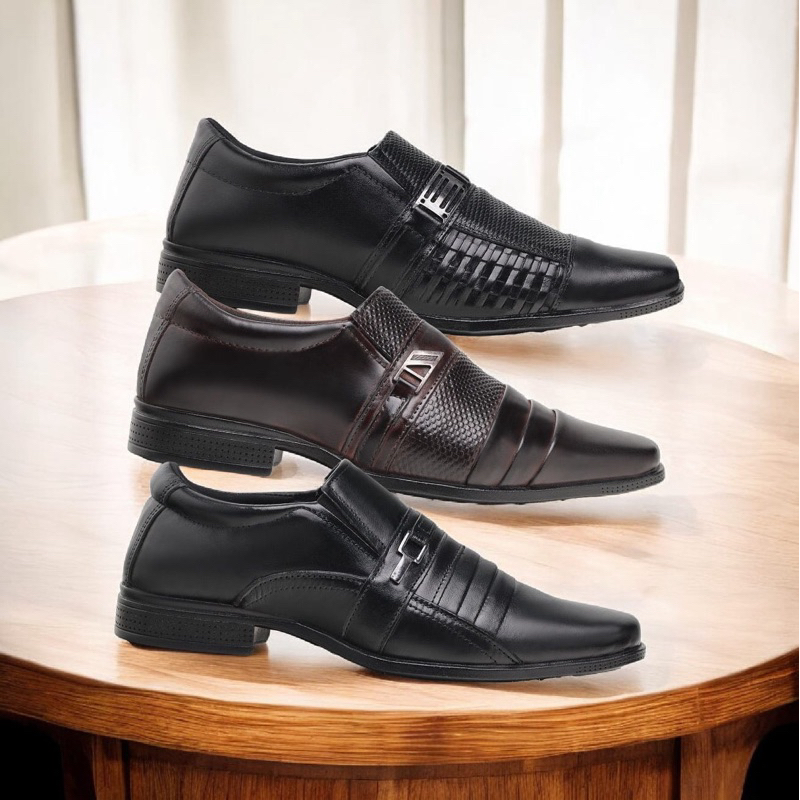 Kit 3 Sapato Social Masculino Couro Legítimo Confortável Trabalho Elegante
