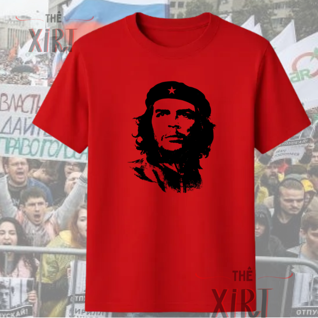 Camiseta Che Guevara Revolução 100% algodao vermelha de coração em Oferta na Shopee
